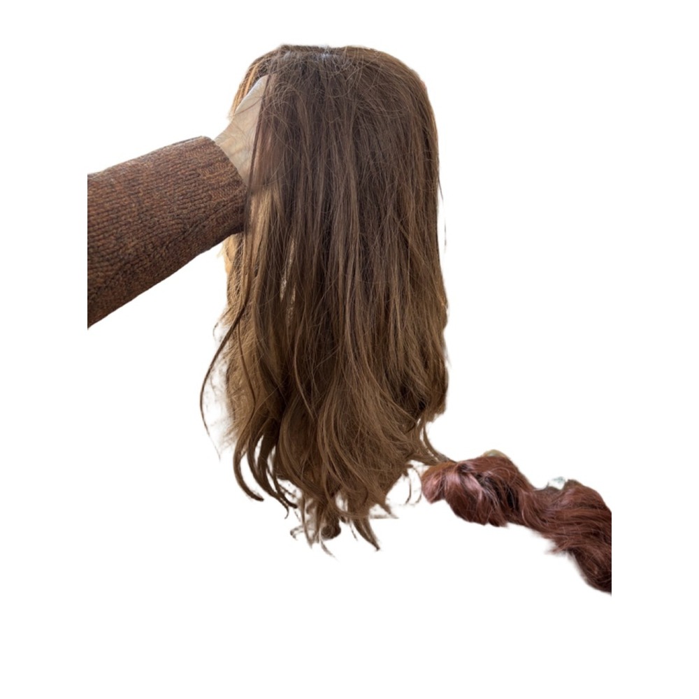 Long Wavy Brown Lace Front Wig - Natural Brown